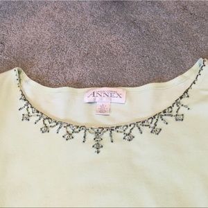 Beaded long sleeve cotton shirt